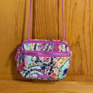 Vera Bradley Pink and Multicolor Quilted Crossbody Bag